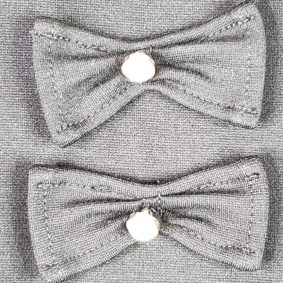 Talbots Dress Sheath Womens Size 12 Black Long Sleeve Bow Midi New - Picture 4 of 9